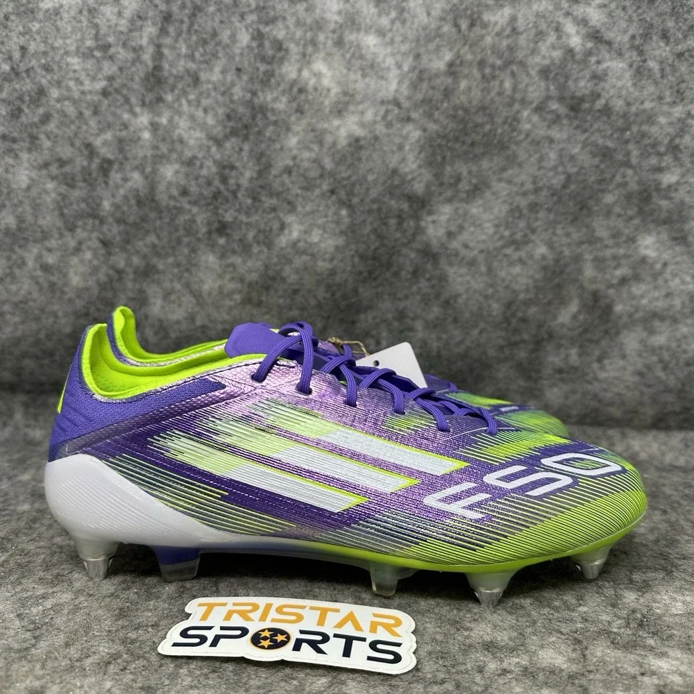 Adidas F50 Elite SG Soccer Cleats Mens Size 6.5 Purple Green JH7633